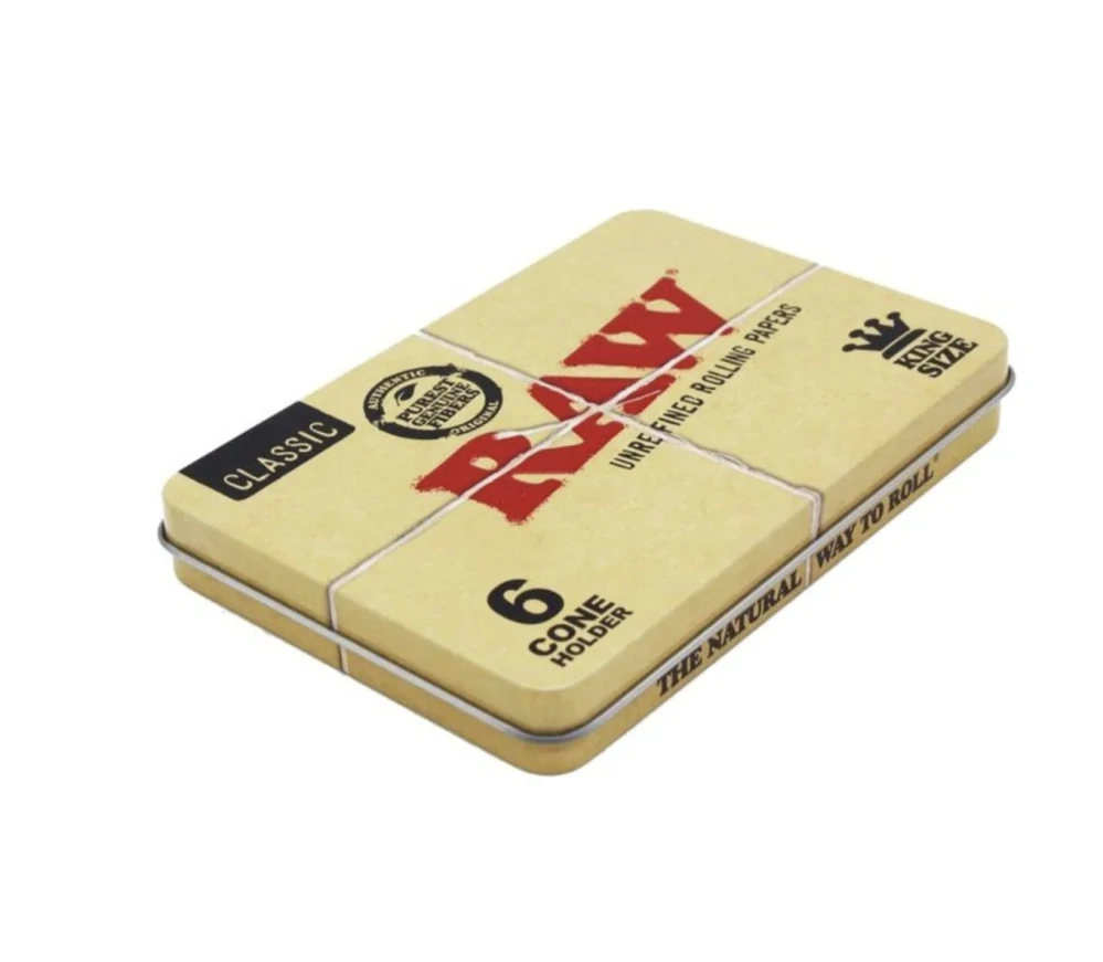 Kovové puzdro RAW Cone Tin na 6 ks King Size