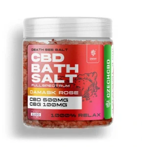 Kúpeľová soľ CBD + CBG soľ 500 mg Ruža damascénska 110 g