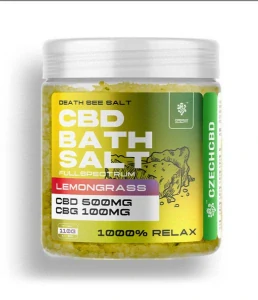 Kúpeľová soľ CBD + CBG soľ 500 mg Lemongrass 110 g