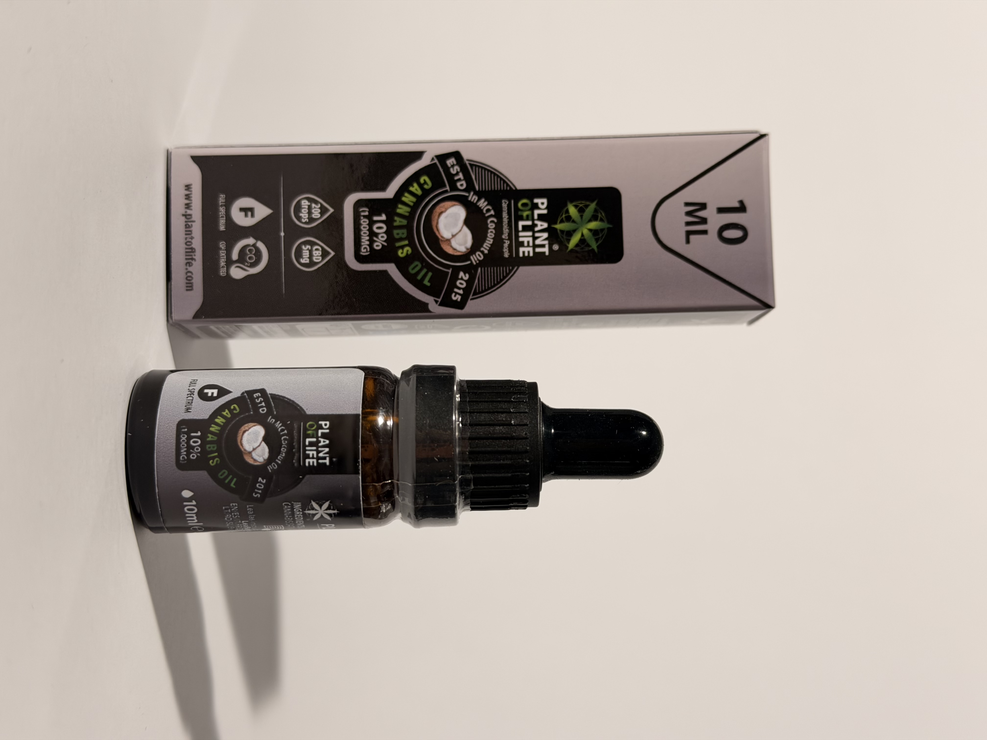 PLANT OF LIFE CBD Cannabis Oil 10% Full Spectrum – MCT Coconut Oil 10 ml