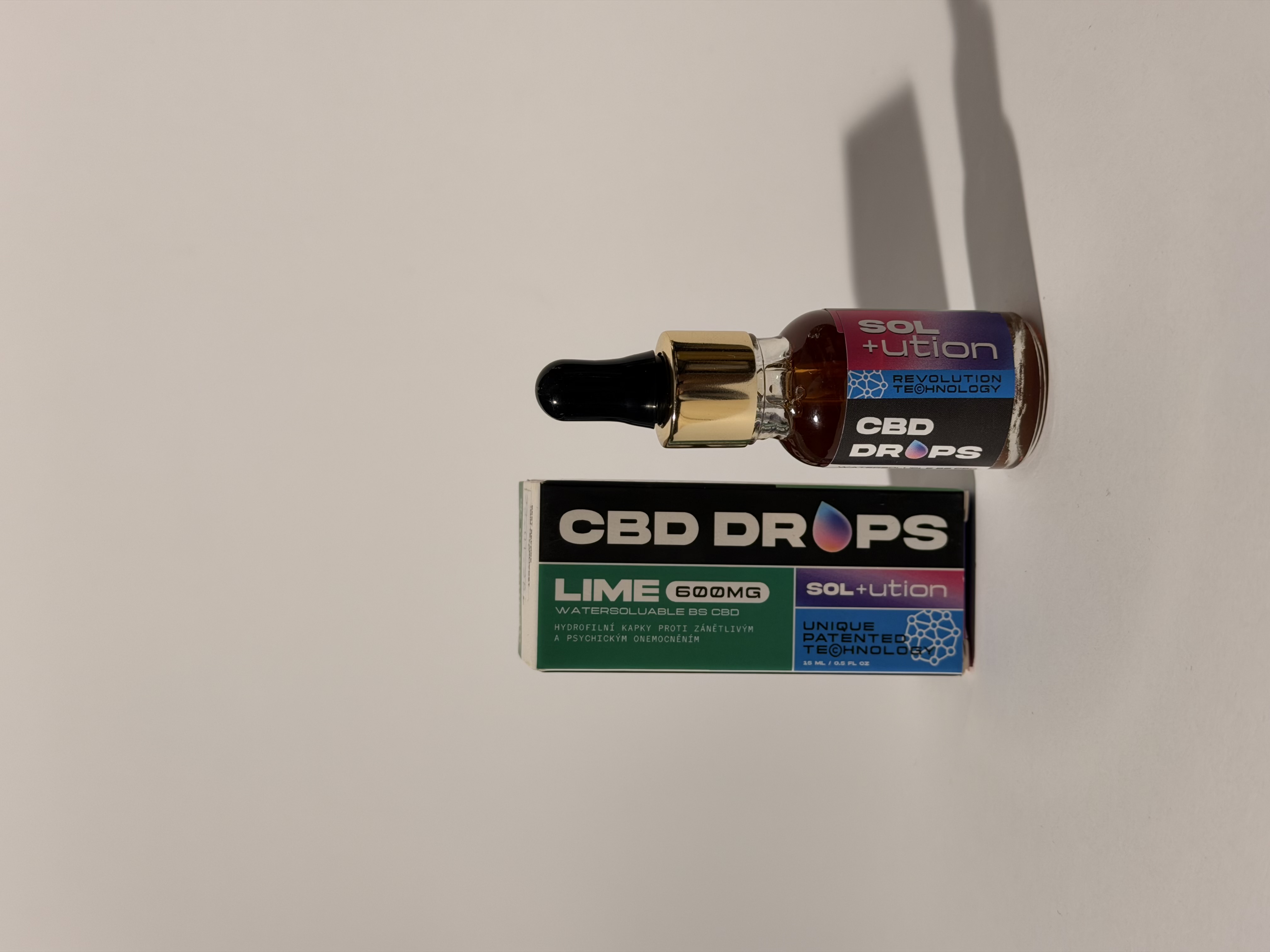 CBD Drops Sol+ution Lime 600 mg Water-Soluble CBD – 10 ml