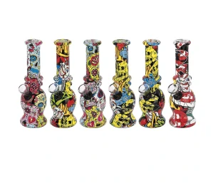 Sklenený mini bong Color Art 15 cm – MIX motívov