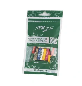 PURIZE XTRA Slim aktívne uhlíkové filtre 5,9 mm – Multicolor, 33 ks