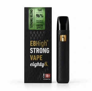 E8High DISPOSABLE VAPE Strong Green apple 1 ml  Eighty8