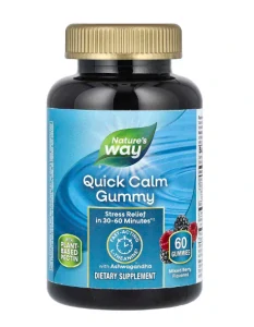 Nature's Way, Rýchle upokojujúce gumové cukríky, zmiešané lesné ovocie, 60 kus